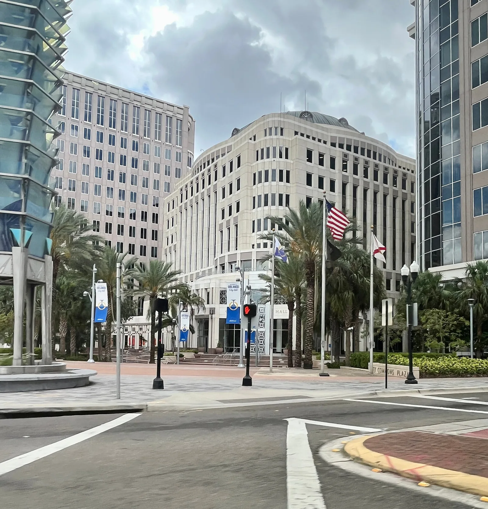 Downtown Orlando, a short expressway drive east of the Pine Hills homes