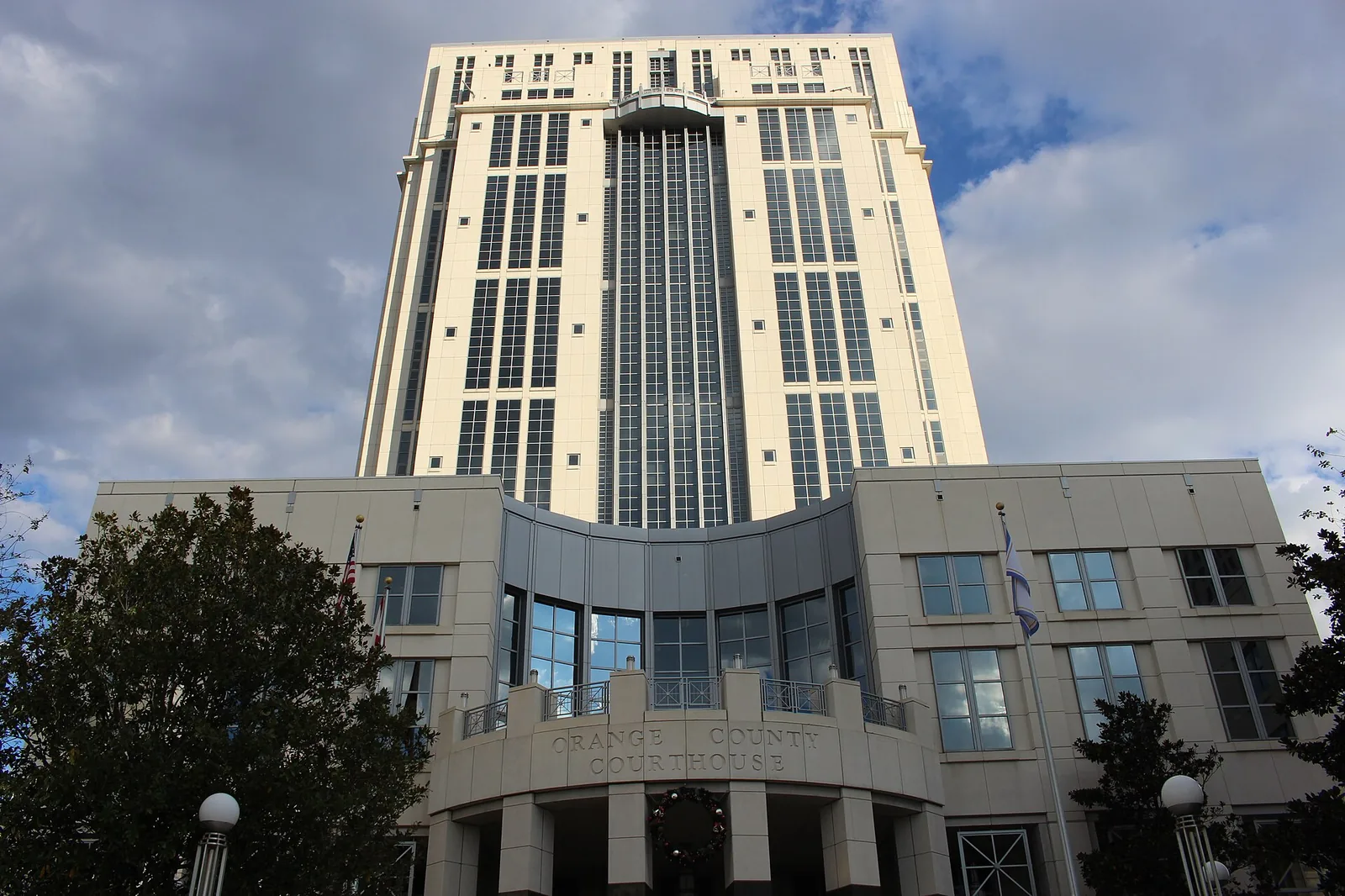 The Orange County Courthouse, part of the government cluster around the administration center