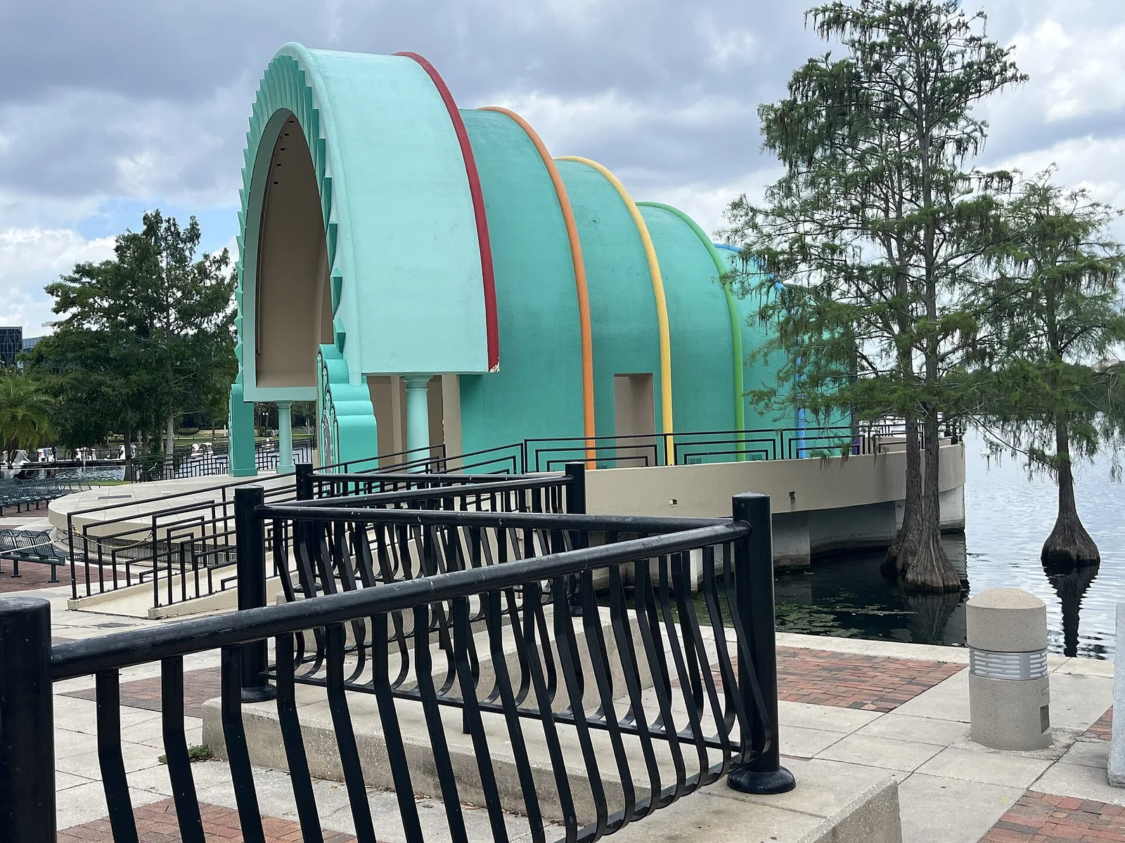 The Walt Disney Amphitheater at Lake Eola, downtown's main park