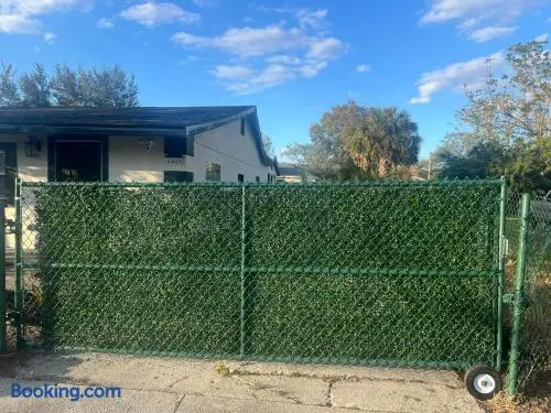 Private fenced outdoor area with a peaceful residential setting at Piedmont