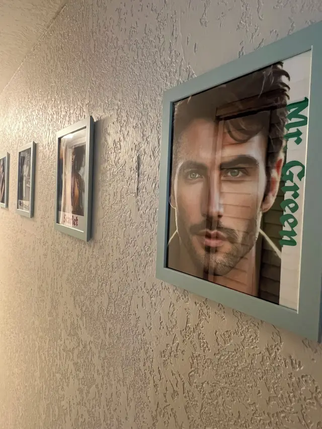 Hallway decor of the "Clue Suspects"- Book and meet us! at The Clue House